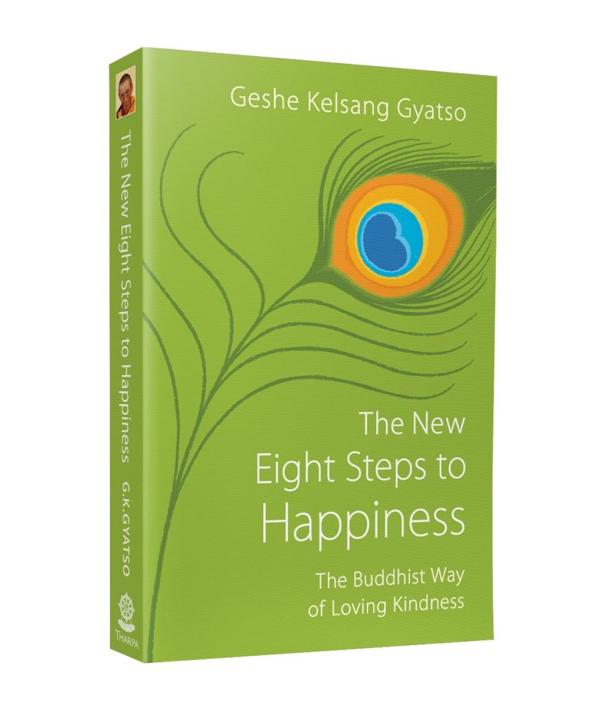 Cover of the book "The New Eight Steps to Happiness" by Geshe Kelsang Gyatso